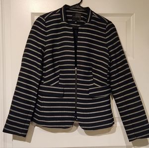 The Limited Striped Navy and White Blazer EUC